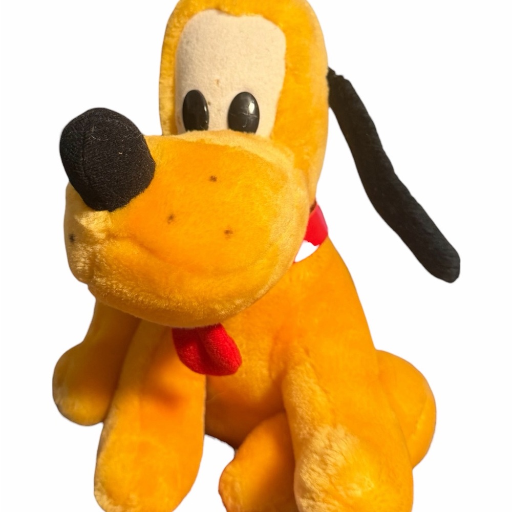 Vintage Disney Pluto Toy - Orange and Black